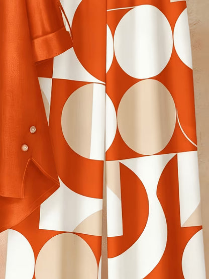 Women’s Relaxed Tunic & Printed Pants Set