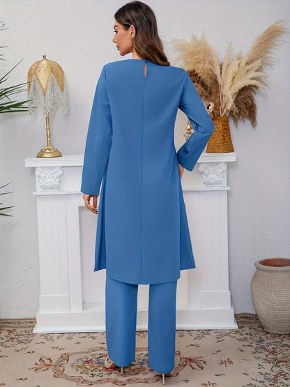 Luxury Pearl Sequin Abaya 2-Piece Set