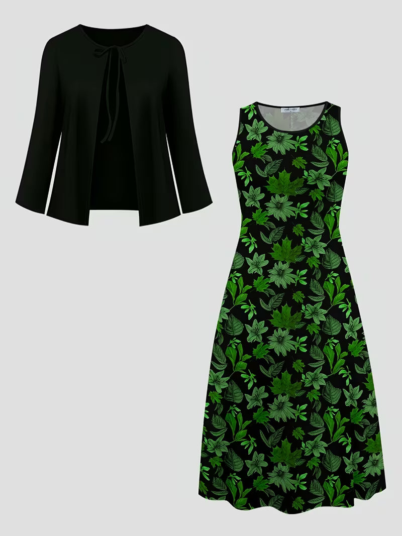 Women’s Floral Layered Dress Set