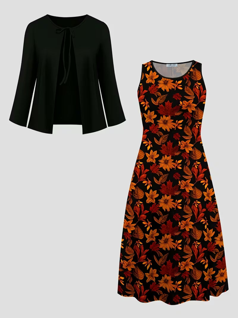 Women’s Floral Layered Dress Set