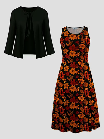 Women’s Floral Layered Dress Set