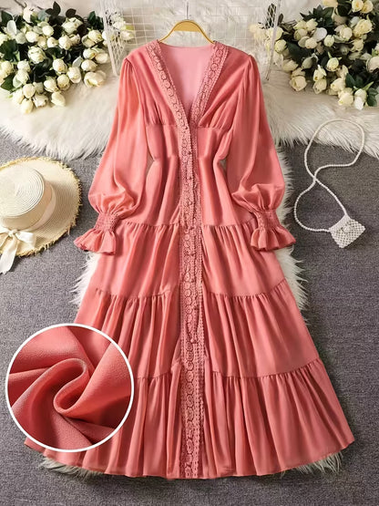 Women's Premium Lace Maxi Dress