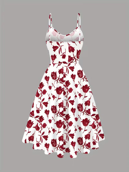 Women's New Summer Fashion Printed 2pcs Dress Set