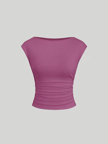 3-Pack of Seamless Stretchable Crop Tops – Soft & Foldable