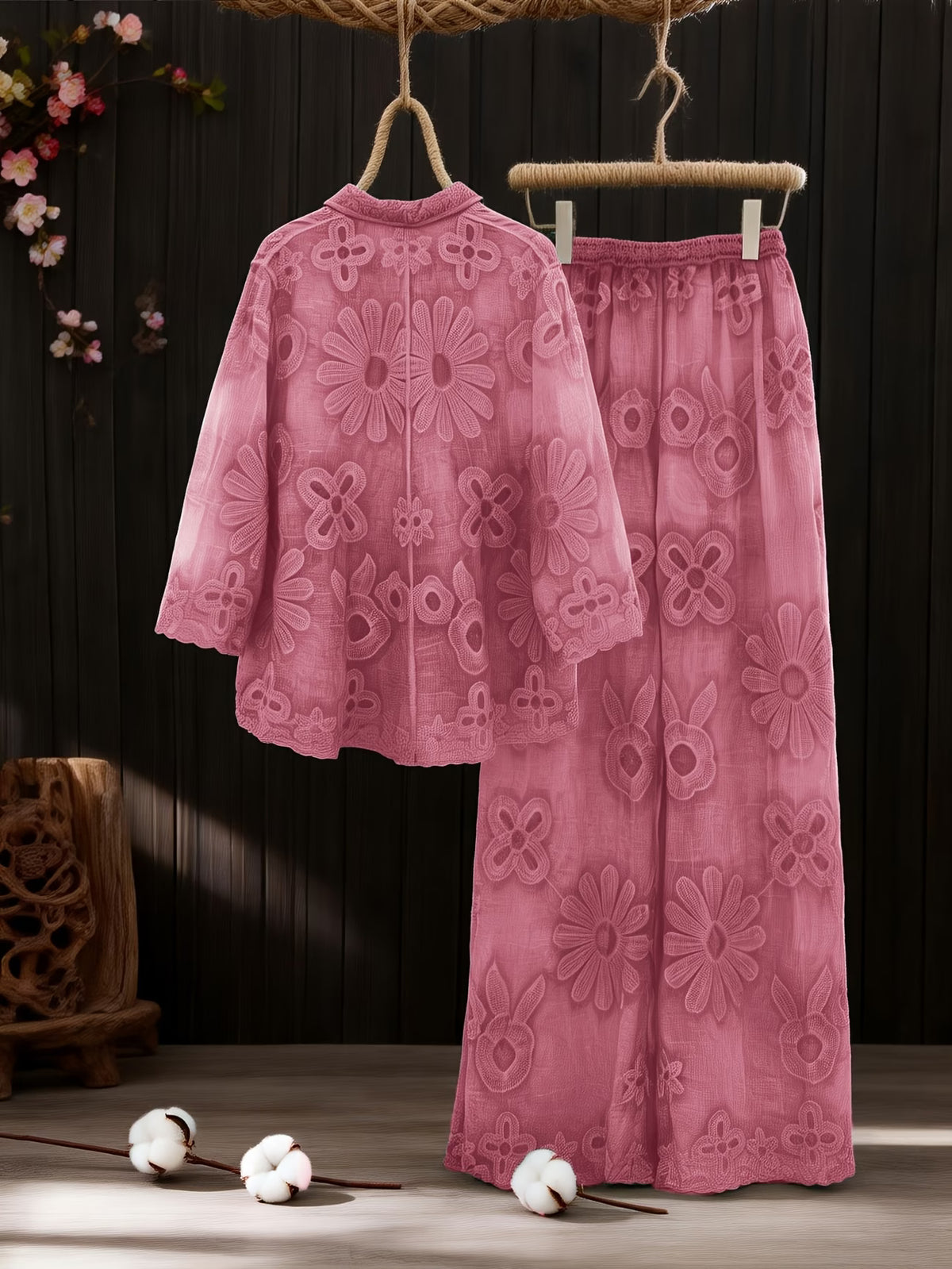 Women’s Floral Printed Shirt Pant Set