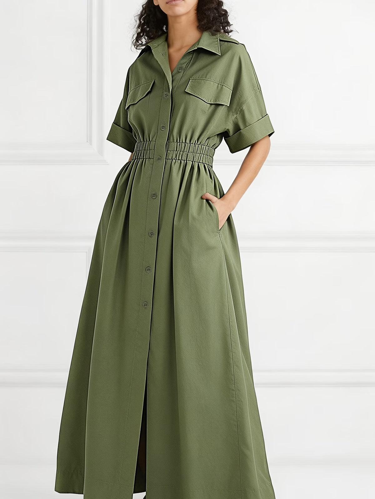 Women’s Elegant Utility Shirt Dress