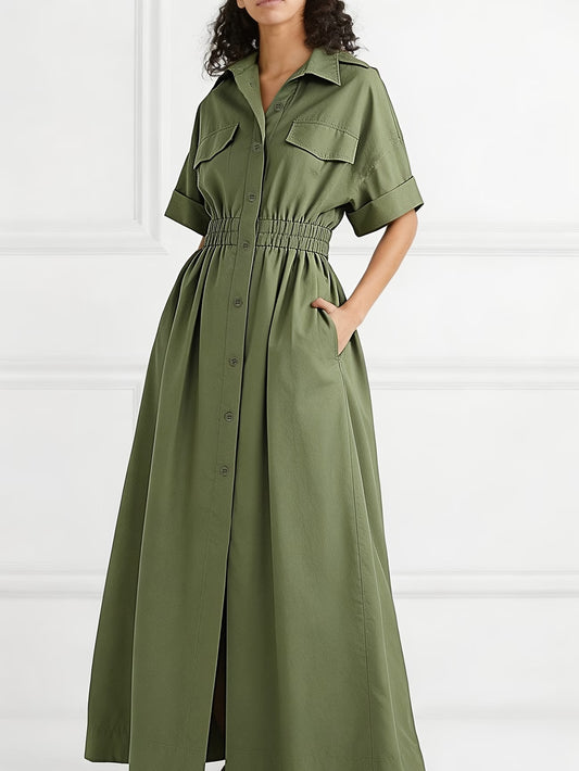Women’s Elegant Utility Shirt Dress