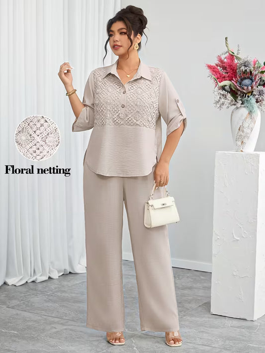 Elegant Lace Co-Ord Set