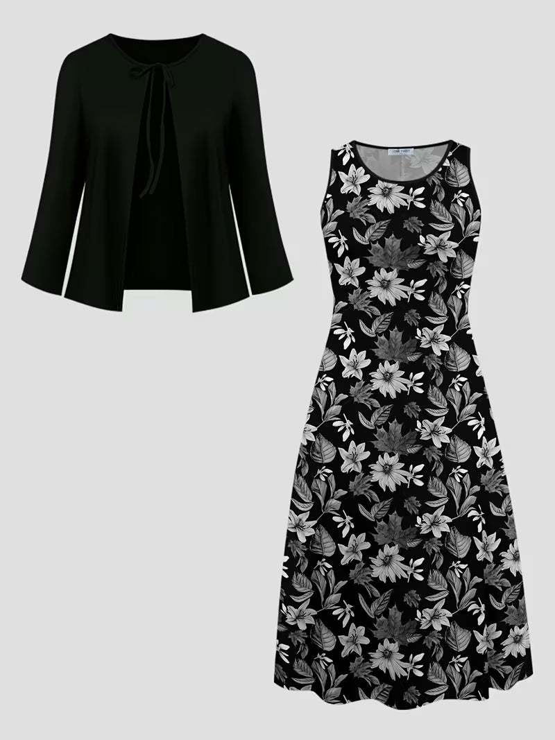 Women’s Floral Layered Dress Set
