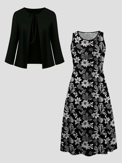 Women’s Floral Layered Dress Set