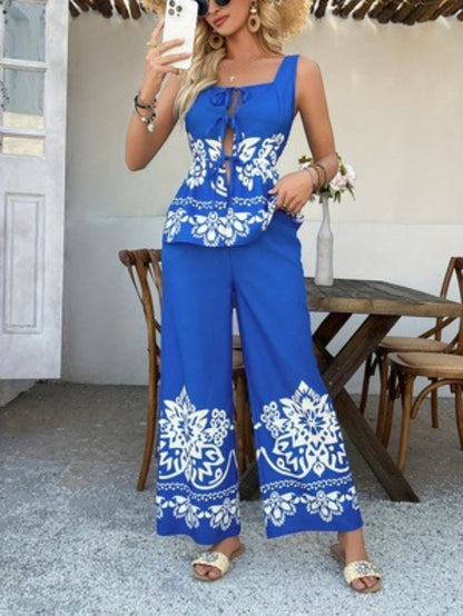 Women's Printed Relaxed Fit Outfit Set