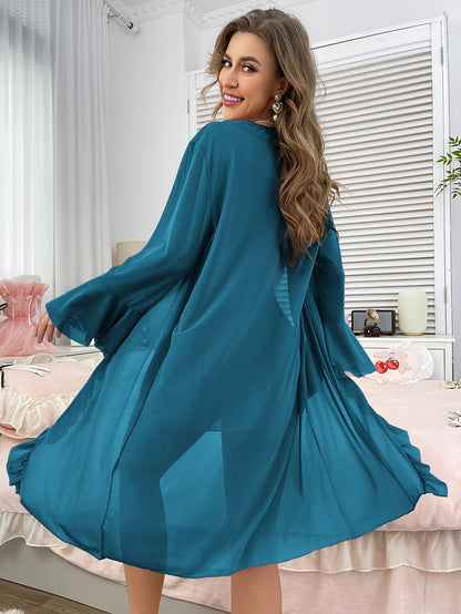 Semi-Sheer Lace Sleepwear Set