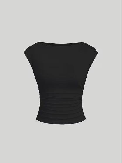 3-Pack of Seamless Stretchable Crop Tops – Soft & Foldable