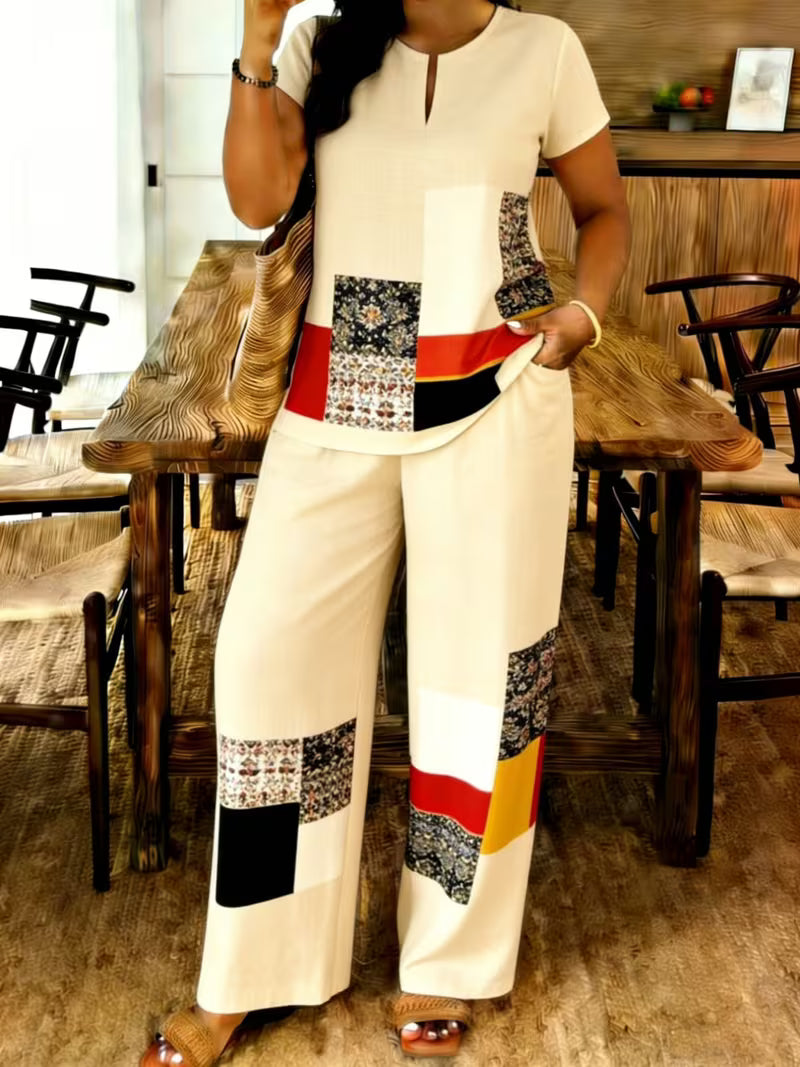 Women’s Striped Relaxed-Fit Co-Ord Set
