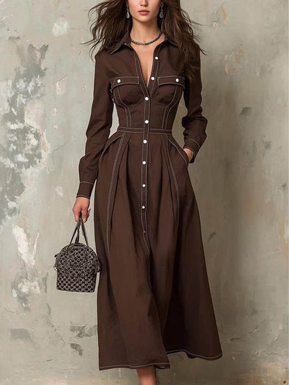 Women’s Elegant Utility Shirt Dress