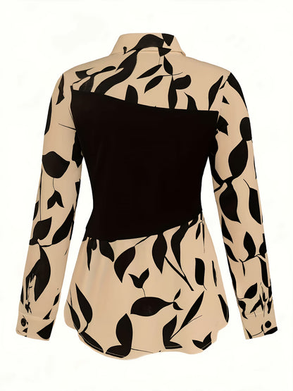 Women's Elegant Long Sleeve Top & Pants Set