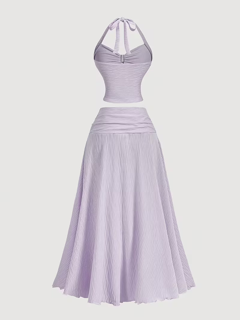 Women's Elegant Halter Top & Skirt
