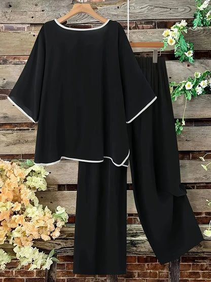 Chill Mode Co-Ord Set Half Sleeve T-shirt & Straight Leg Pant