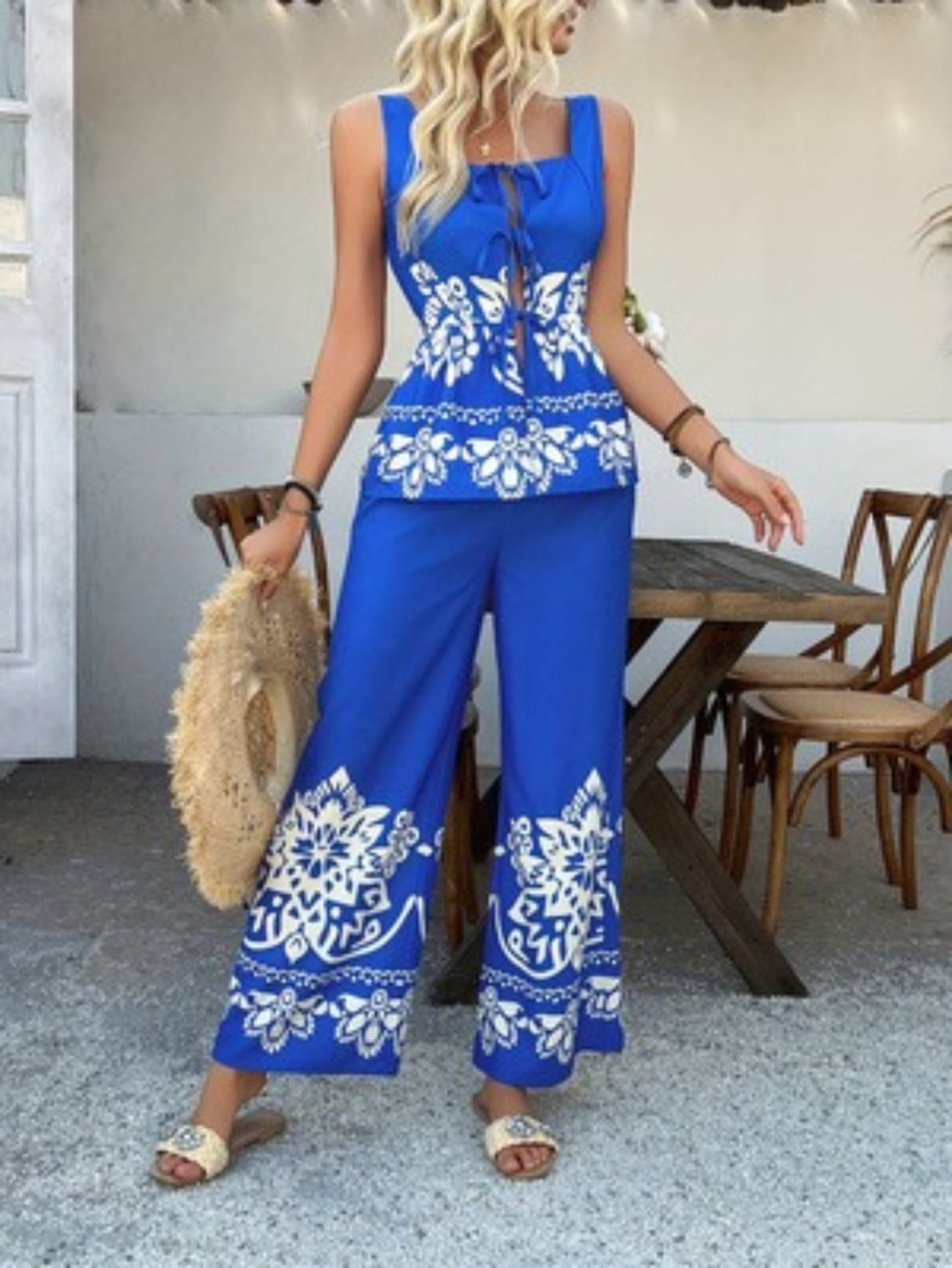 Women's Printed Relaxed Fit Outfit Set