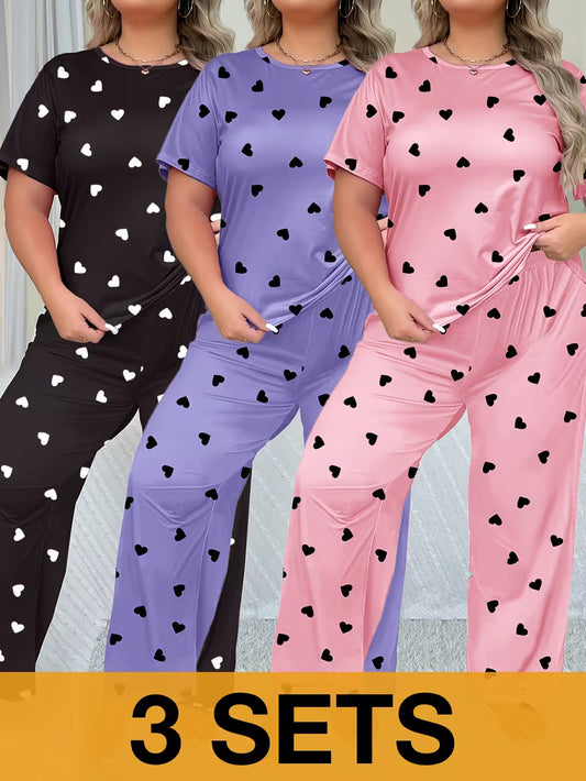 Pack of 3 Women’s Casual T-Shirt & Pant Sets