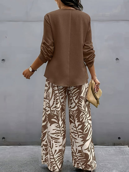 Refined Spring Luxe Pullover & Trouser Co-Ord Set