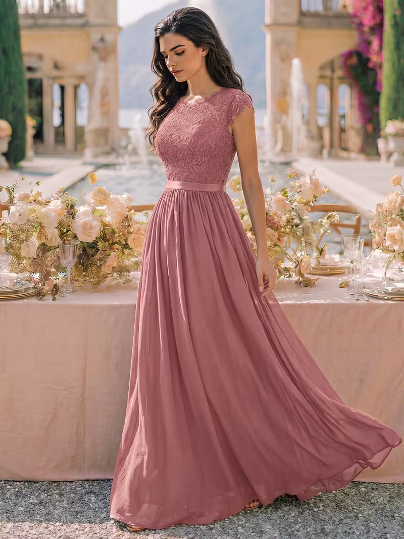 Women's Wedding Event Sequined Evening Gown