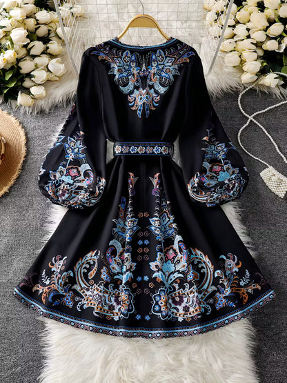 Women’s Floral Printed Flare Dress