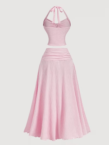 Women's Elegant Halter Top & Skirt