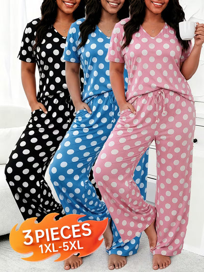 Pack of 3 Women’s Casual T-Shirt & Pant Sets