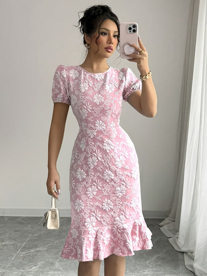 Women’s Summer Floral Bodycon Party Dress