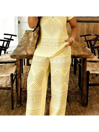 Women’s Striped Relaxed-Fit Co-Ord Set