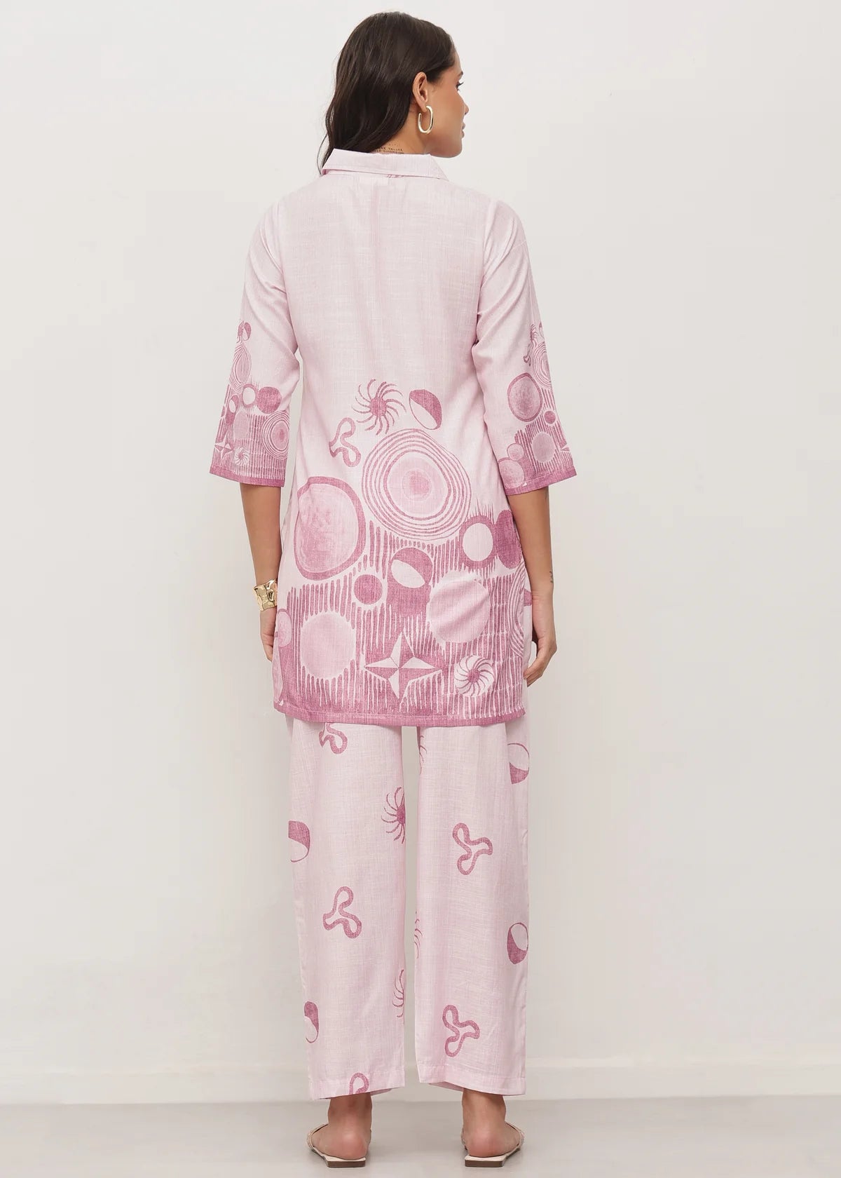 Women's Printed Tunic & Straight Pants Set