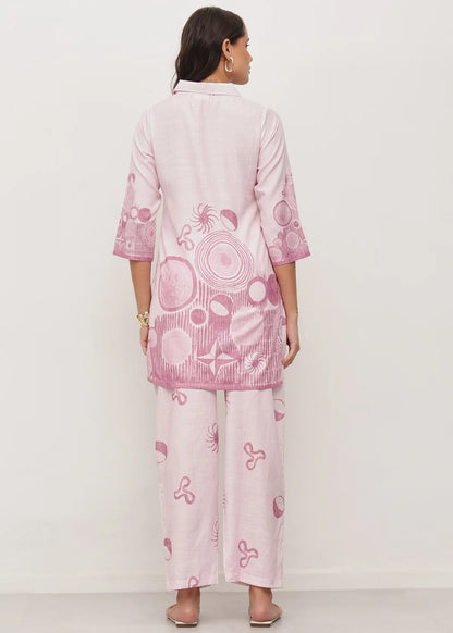 Women's Printed Tunic & Straight Pants Set