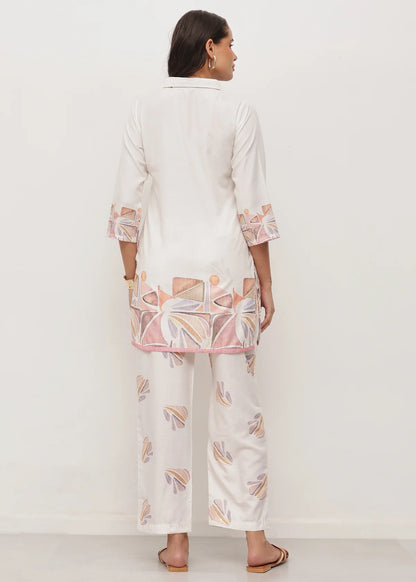 Women's Printed Tunic & Straight Pants Set