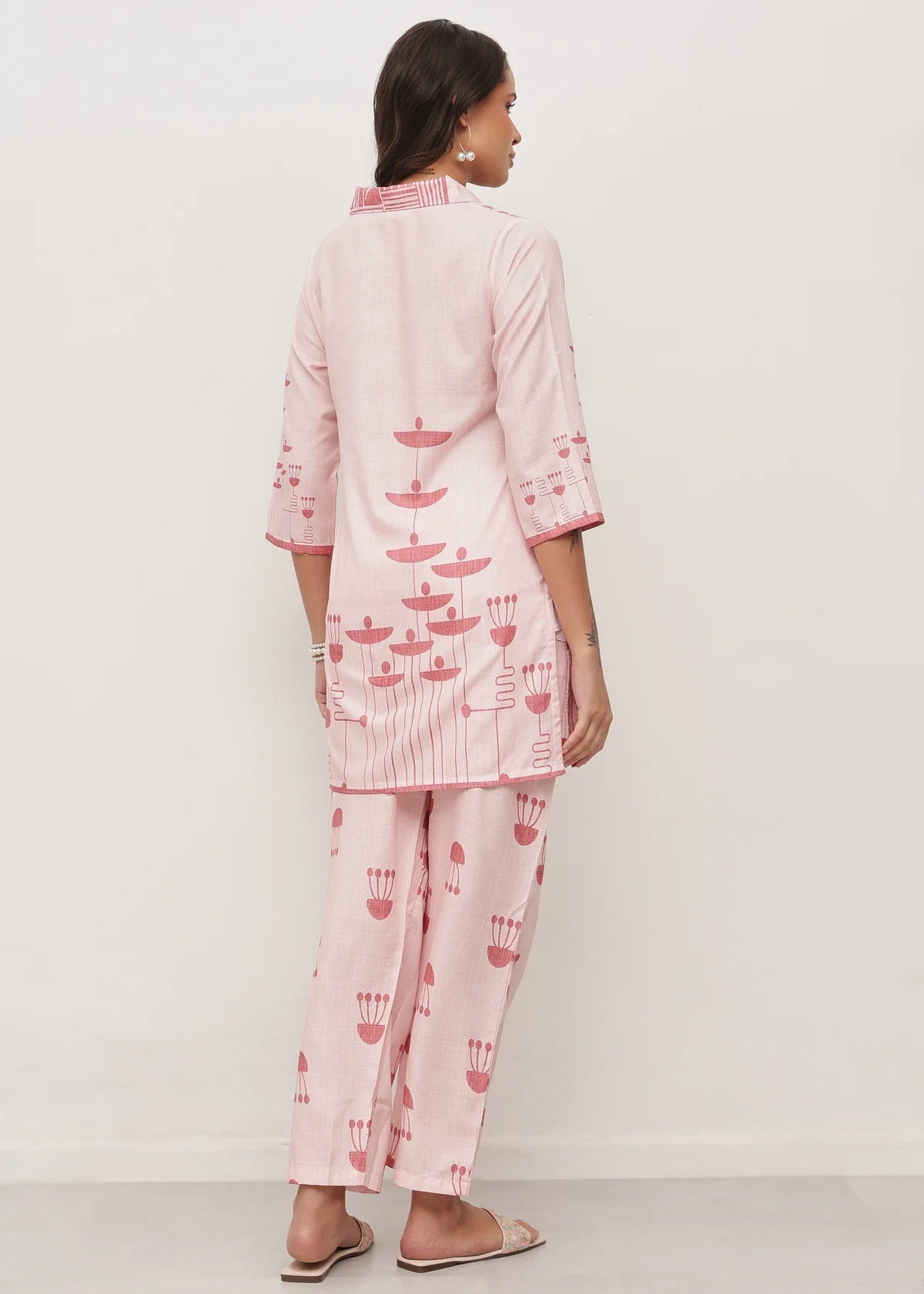 Women's Printed Tunic & Straight Pants Set