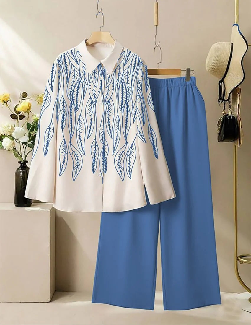 Leaf Pattern Co-Ord Set