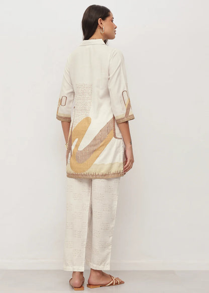 Women's Printed Tunic & Straight Pants Set