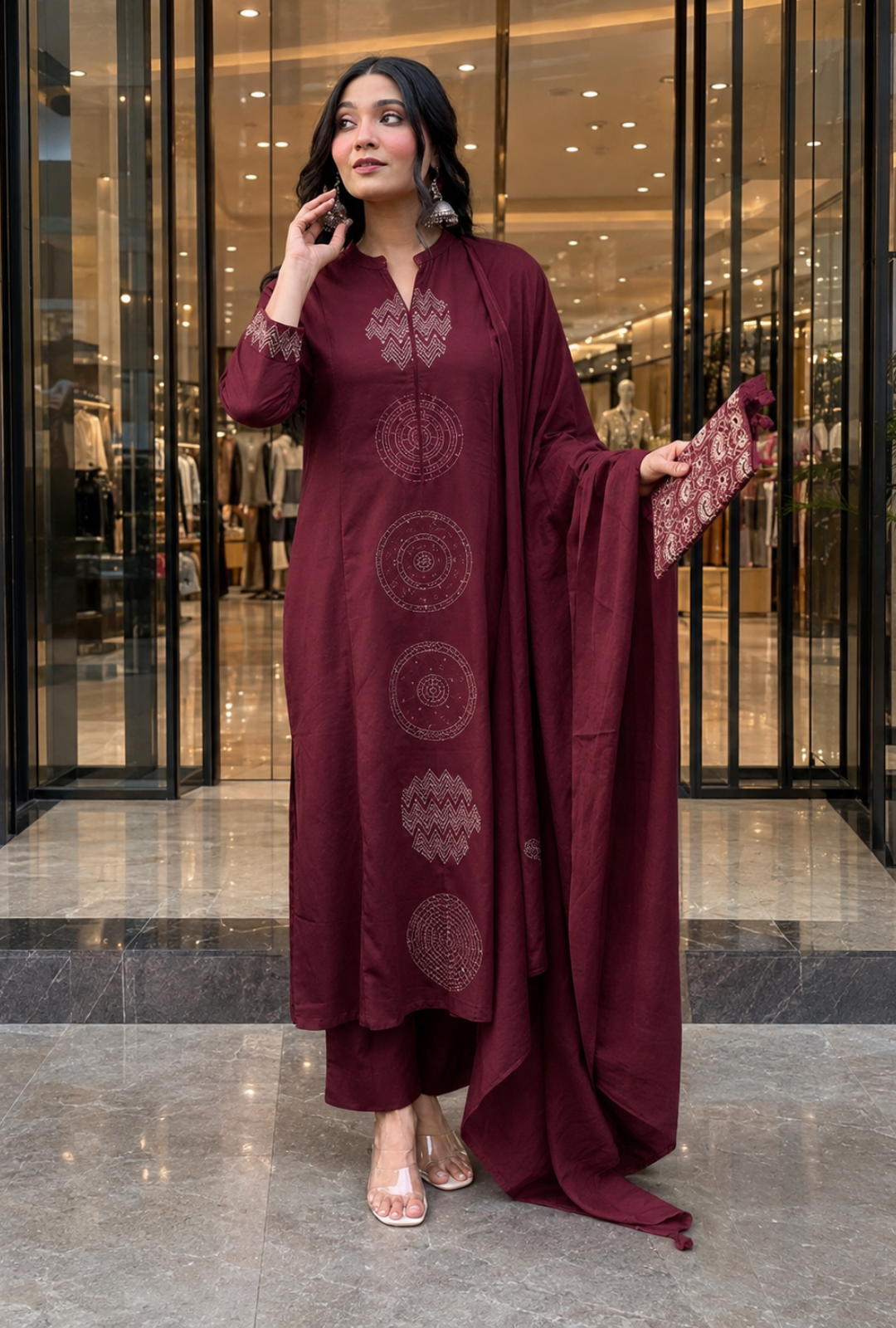 Women’s Premium Printed Kurta Pant & Dupatta Set