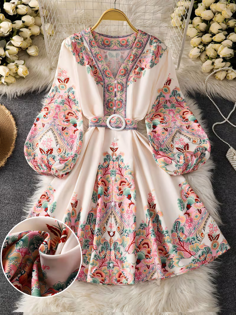 Women’s Floral Printed Flare Dress
