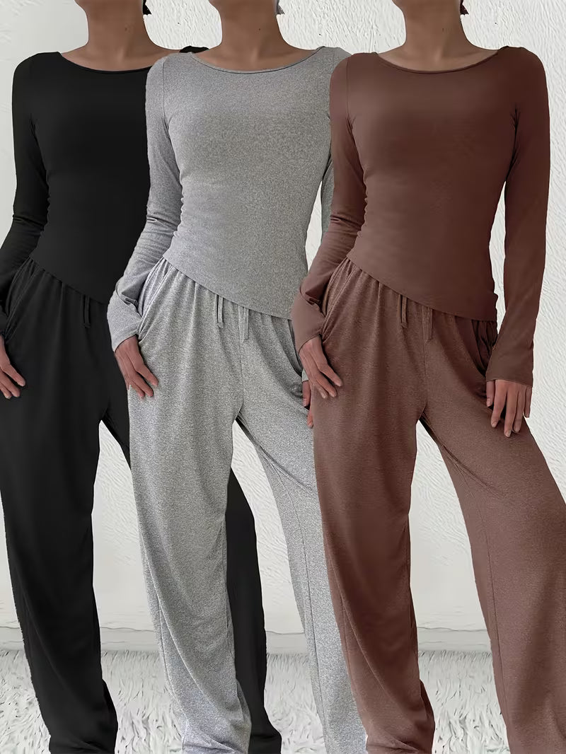 Women's Premium 3-Piece Casual Lounge Set (Pack of 3)
