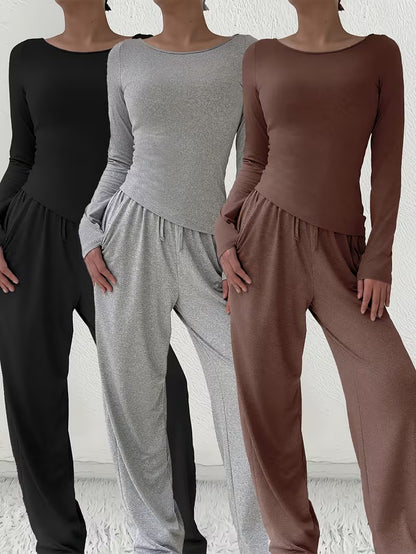 Women's Premium 3-Piece Casual Lounge Set (Pack of 3)