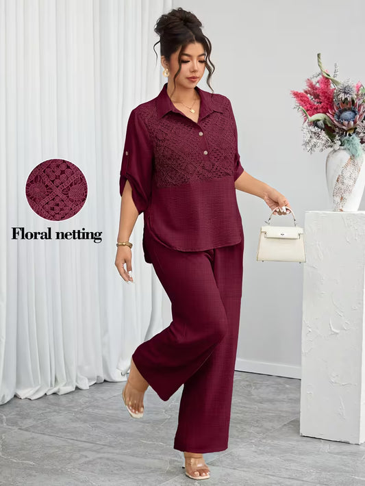 Elegant Lace Co-Ord Set