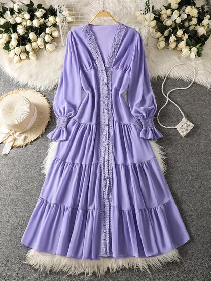 Women's Premium Lace Maxi Dress