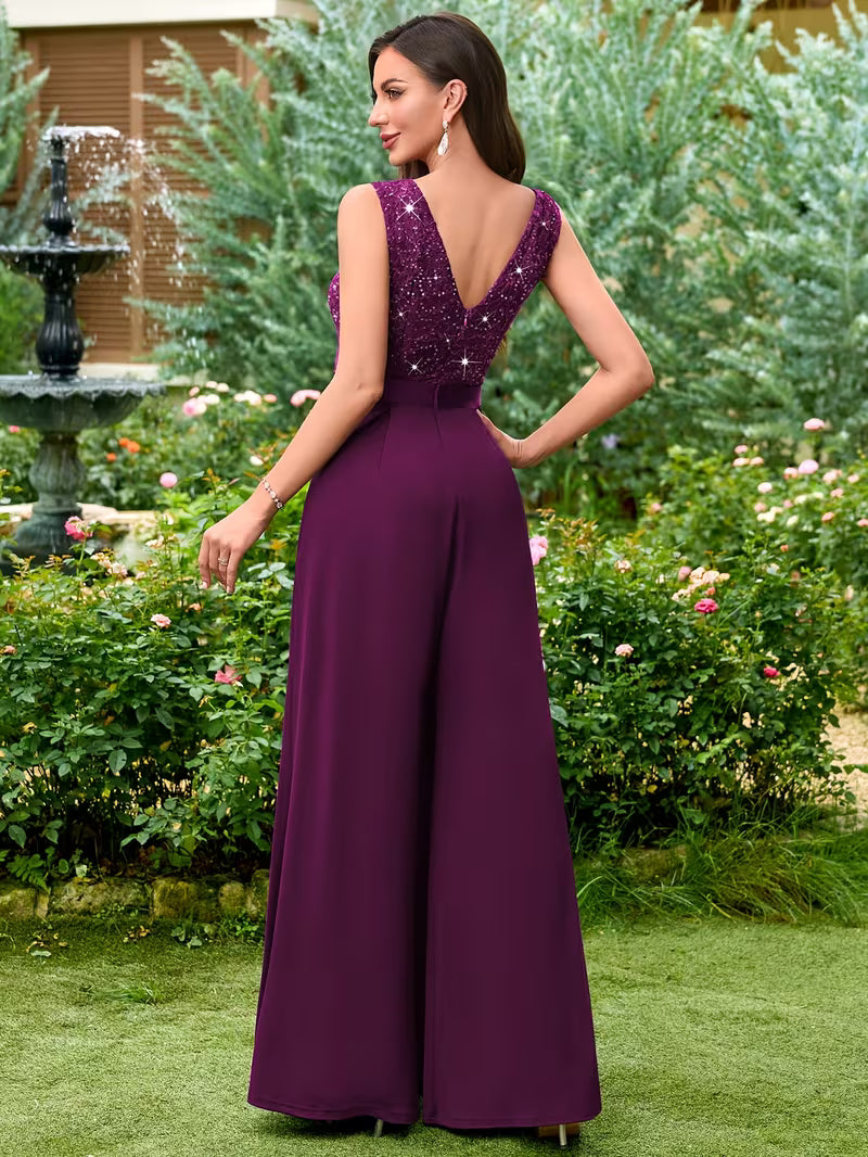 Women's Elegant Lace Halter Neck Jumpsuit
