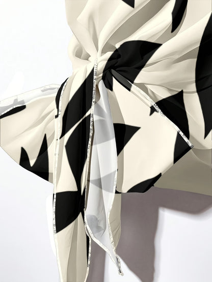 Artistic Vintage Print Two-Piece Outfit