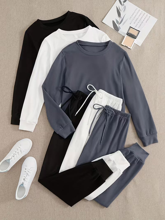 Women's Premium 3-Piece Casual Lounge Set (Pack of 3)