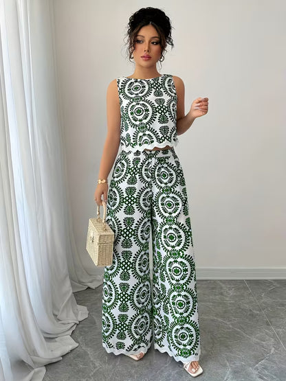 Women's Printed Relaxed Fit Outfit Set