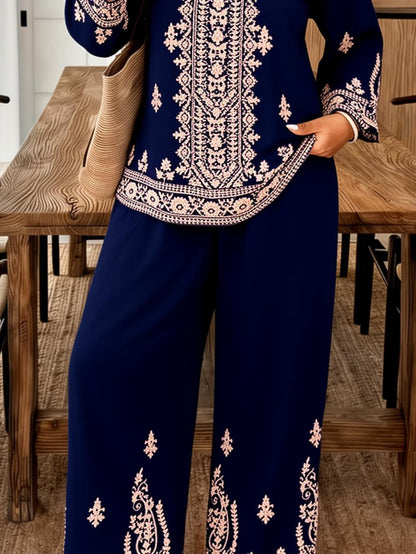 Women’s Elegant Embroidered Kurta Pant Set