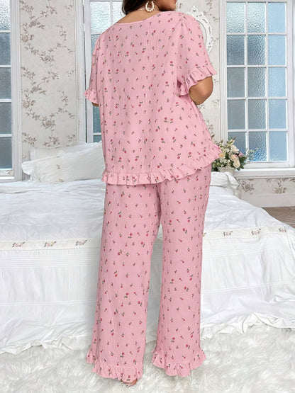 Chic Bow Print Lounge Co-Ord Set
