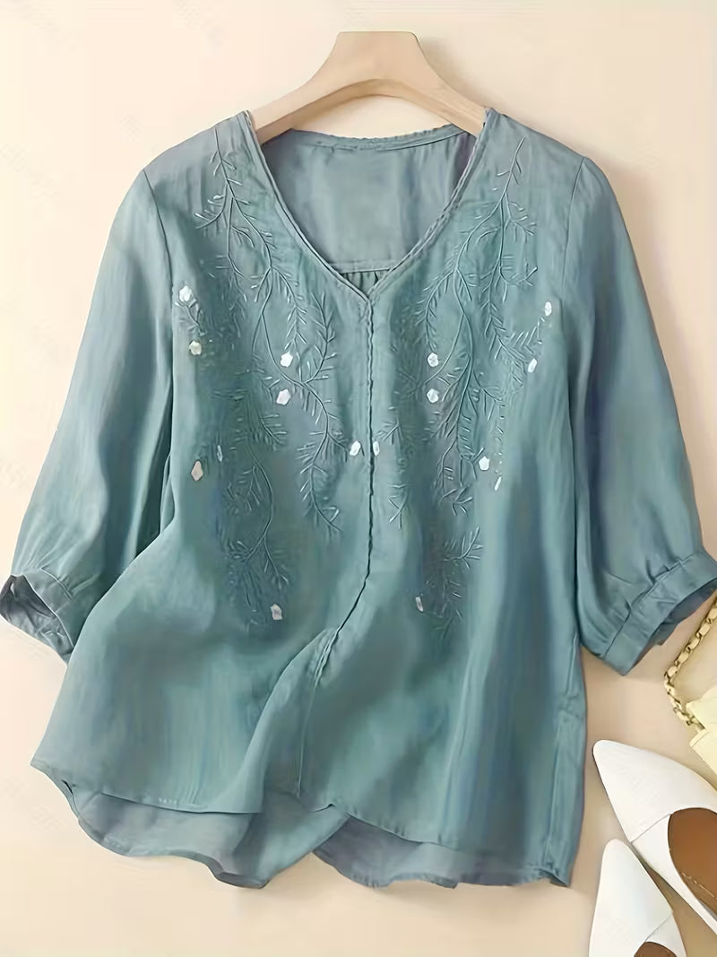 Women's Embroidered Loose Fit Outfit Set